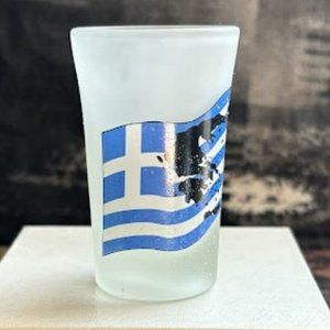 Greece Flag and Landmarks Shot Glass